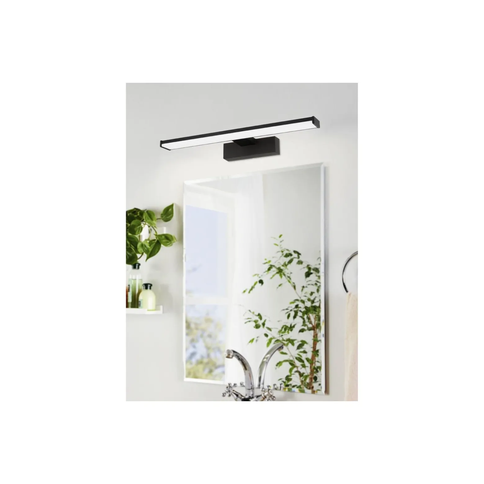 Eglo Vägglampa Pandella 1 Aluminium Svart Badrumsbelysning 7.4W 900lm - 840 Kallvit | IP44