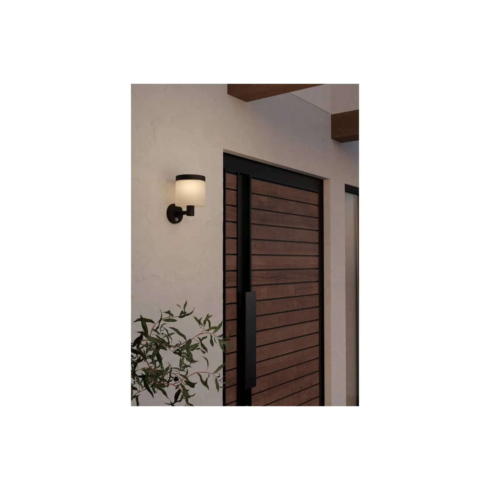 Eglo Vägglampa Pantete Solar Svart 7W 790lm - 830 Varm Vit | IP65 - Rörelsesensor