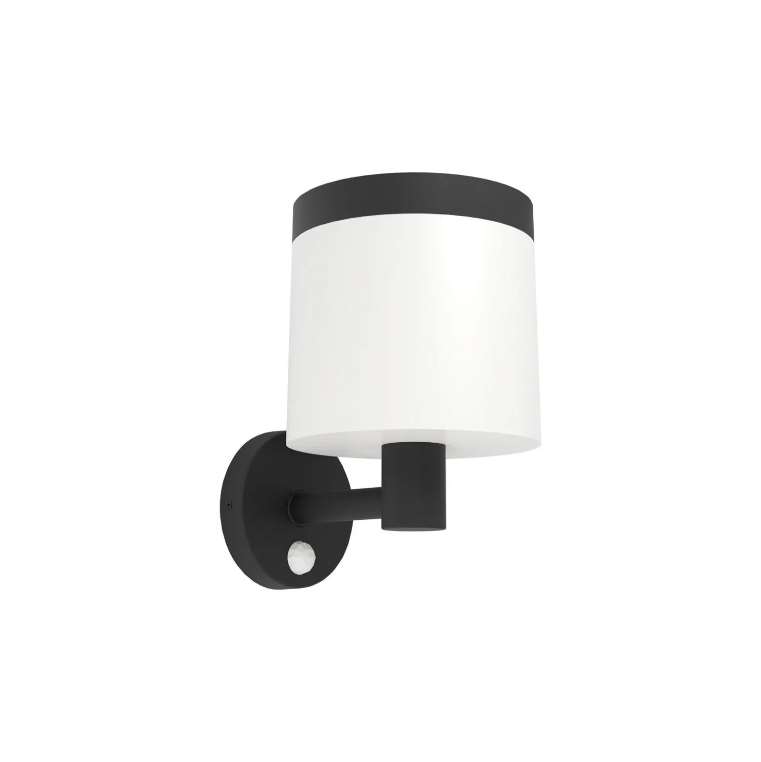 Eglo Vägglampa Pantete Solar Svart 7W 790lm - 830 Varm Vit | IP65 - Rörelsesensor