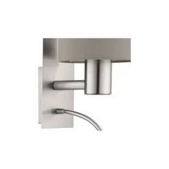 Eglo Vägglampa Pasteri Stål Satin Nickel 40 | IP20 - Inkl. Spot och Exkl. 1x E27