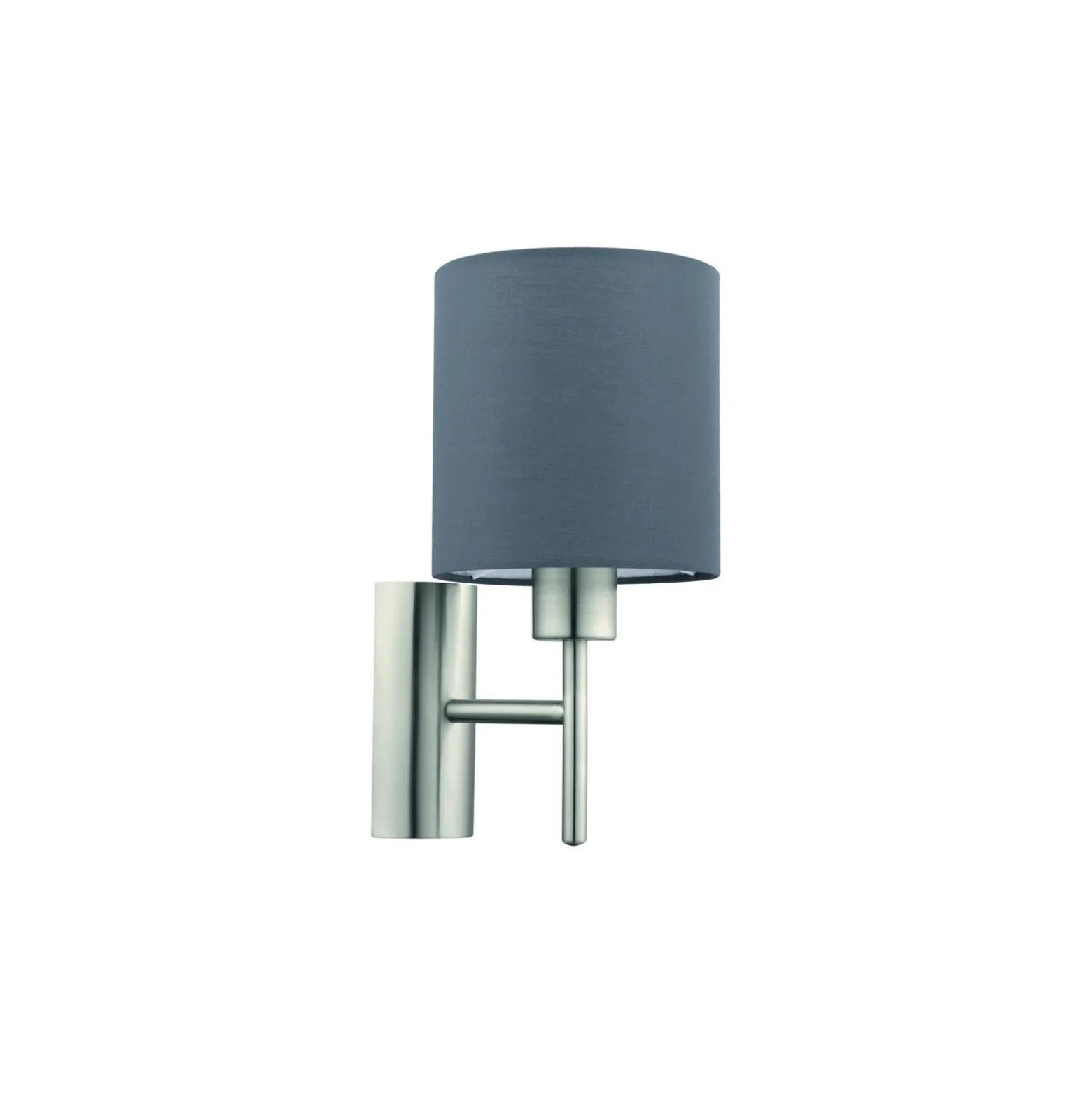 Eglo Vägglampa Pasteri Stål Satin Nickel | IP20 - Passande för 1x E27