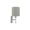 Eglo Vägglampa Pasteri Stål Satin Nickel | IP20 - Passande för 1x E27