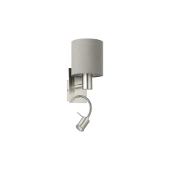 Eglo Vägglampa Pasteri Stål Satin Nickel 40 | IP20 - Inkl. Spot och Exkl. 1x E27