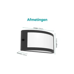 Eglo Vägglampa Poggiarello Svart | IP54 - Passande för 1x E14