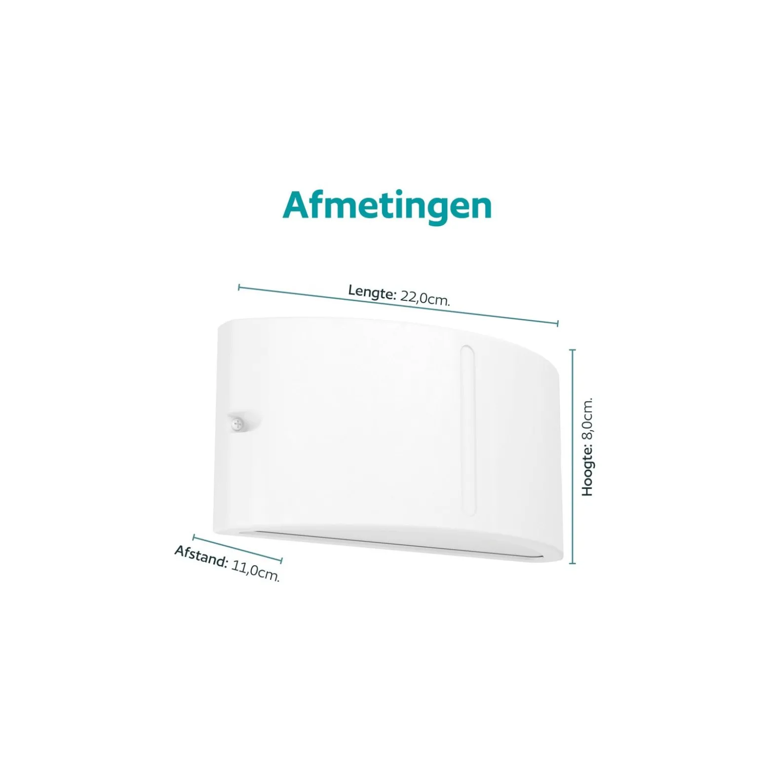 Eglo Vägglampa Poggiarello Vit | IP54 - Passande för 1x E14