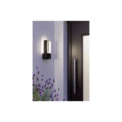 Eglo Vägglampa Riforano Aluminium Svart 5W 550lm - 830 Varm Vit | IP44 - Rörelsesensor