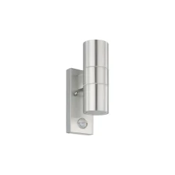 Eglo Vägglampa Riga 5 Rostfritt Stål Up & Down 2W 250lm - 830 Varm Vit | IP44 - Rörelsesensor