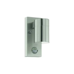 Eglo Vägglampa Riga 5 Rostfritt Stål 2W 250lm - 830 Varm Vit | IP44 - Rörelsesensor