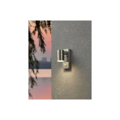 Eglo Vägglampa Riga 5 Rostfritt Stål 2W 250lm - 830 Varm Vit | IP44 - Rörelsesensor
