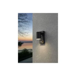 Eglo Vägglampa Riga 5 Stål Svart 2W 250lm - 830 Varm Vit | IP44 - Rörelsesensor
