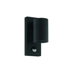 Eglo Vägglampa Riga 5 Stål Svart 2W 250lm - 830 Varm Vit | IP44 - Rörelsesensor