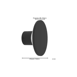 Eglo Vägglampa Rigosa Stål Svart 10W 1100lm - 830 Varm Vit | IP44