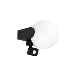 Eglo Vägglampa Rubio Aluminium Svart | IP65 - Passande för 1x E27 - Rörelsesensor
