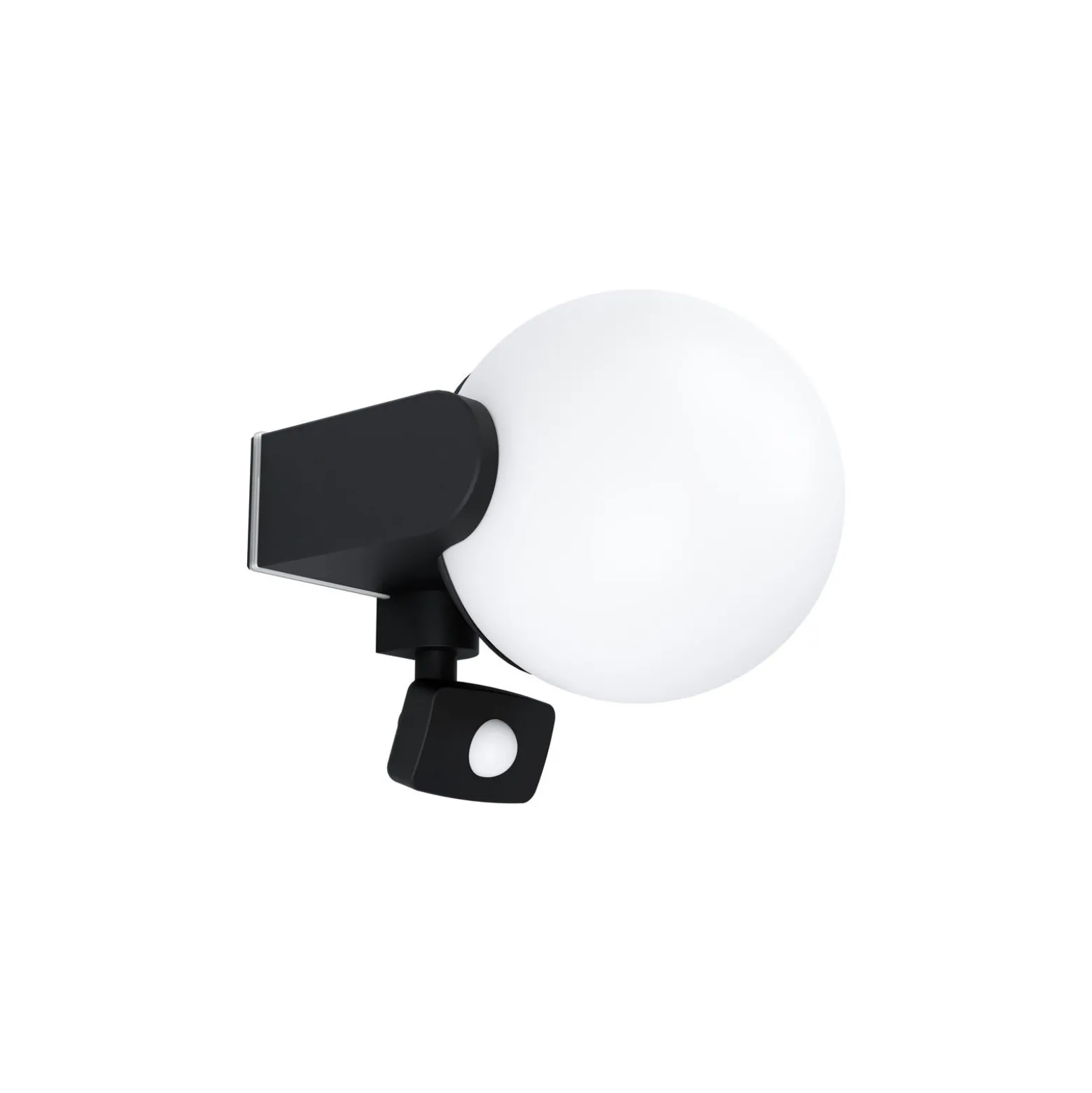 Eglo Vägglampa Rubio Aluminium Svart | IP65 - Passande för 1x E27 - Rörelsesensor
