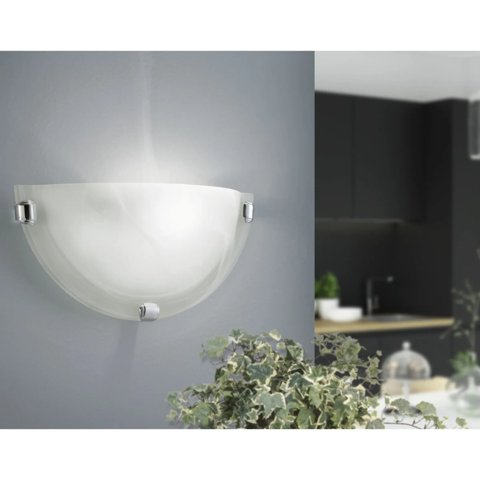 Eglo Vägglampa Salome Stål Krom | Passande För 1x E27