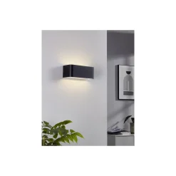 Eglo Vägglampa Sania 4 Aluminium Svart Vit 10W 1300lm - 830 Varm Vit | IP20