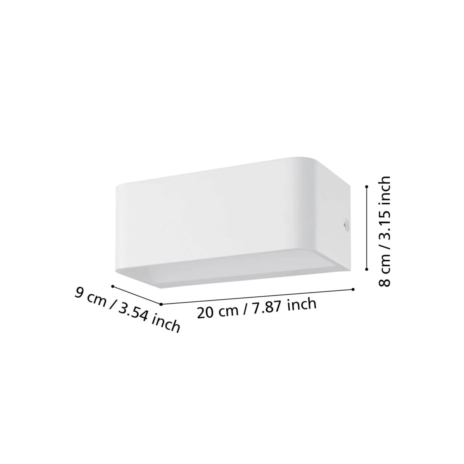 Eglo Vägglampa Sania 4 Aluminium Vit 10W 1300lm - 830 Varm Vit