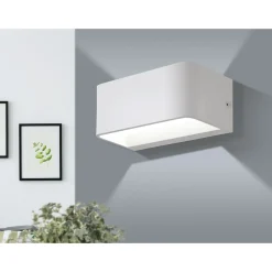 Eglo Vägglampa Sania 4 Aluminium Vit 10W 1300lm - 830 Varm Vit