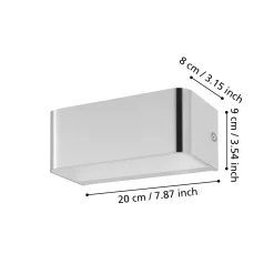 Eglo Vägglampa Sania 4 Aluminium 10W 1300lm - 830 Varm Vit