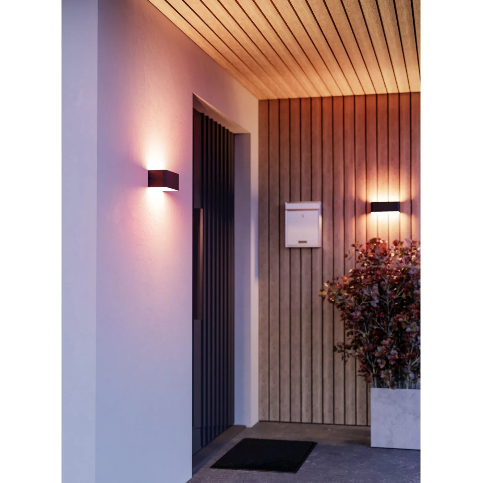 Eglo Vägglampa Sania-Z Aluminium Svart 10W 1180lm - 827-865 Justerbar Vit | IP55 - Dimbar