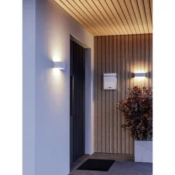 Eglo Vägglampa Sania-Z Aluminium Vit 10W 1180lm - 827-865 Justerbar Vit | IP55 - Dimbar