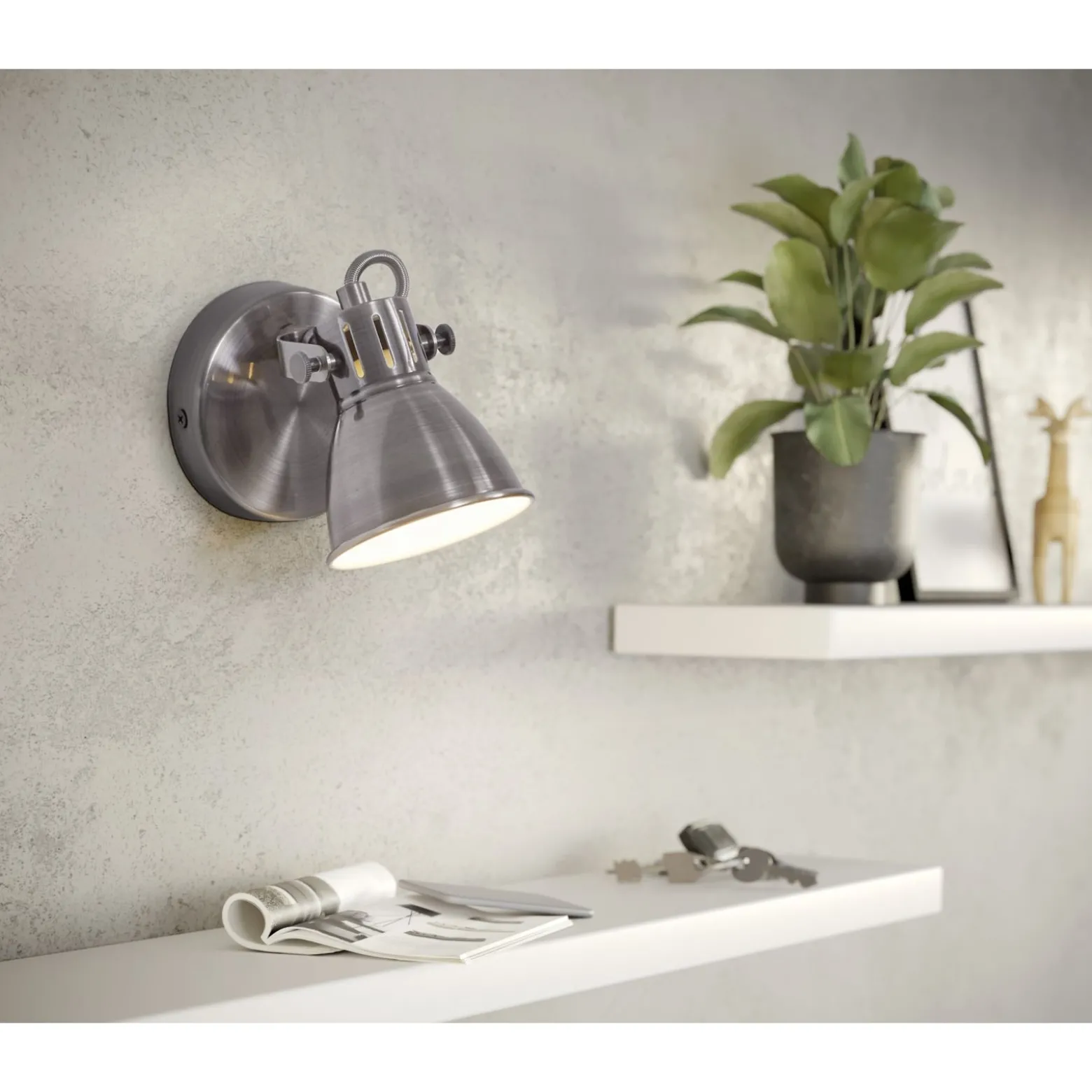 Eglo Vägglampa Seras Stål Beige 2W 250lm - 830 Varm Vit