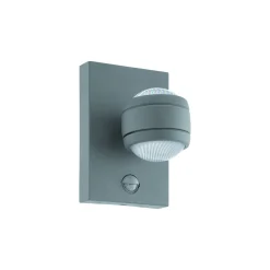 Eglo Vägglampa Sesimba 1 Stål Silver Up & Down 3W 330lm - 830 Varm Vit | IP44 - Rörelse- och Ljussensor