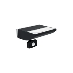 Eglo Vägglampa Sorronaro Aluminium Svart 10W 1000lm - 830 Varm Vit | IP65 - Rörelsesensor
