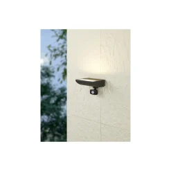 Eglo Vägglampa Sorronaro Aluminium Svart 10W 1000lm - 830 Varm Vit | IP65 - Rörelsesensor