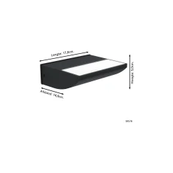 Eglo Vägglampa Sorronaro Aluminium Svart 10W 1000lm - 830 Varm Vit | IP65