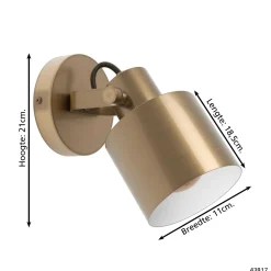 Eglo Vägglampa Southery Stål Guld | Passande För 1x E27