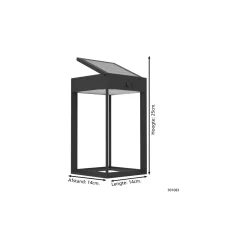Eglo Vägglampa Suzzara Solar Svart 6W 800lm - 840 Kallvit | IP65 - Rörelsesensor