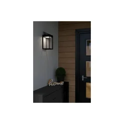 Eglo Vägglampa Suzzara Solar Svart 6W 800lm - 840 Kallvit | IP65 - Rörelsesensor