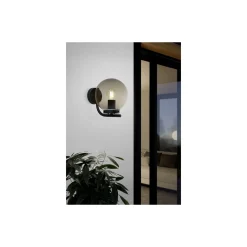 Eglo Vägglampa Taverna Stål Svart | IP44 - Passande för 1x E27