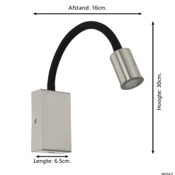Eglo Vägglampa Tazzoli Stål Plast 38W 320lm - 830 Varm Vit