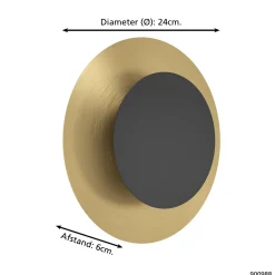 Eglo Vägglampa Tocina Stål Svart 11W 1300lm - 830 Varm Vit