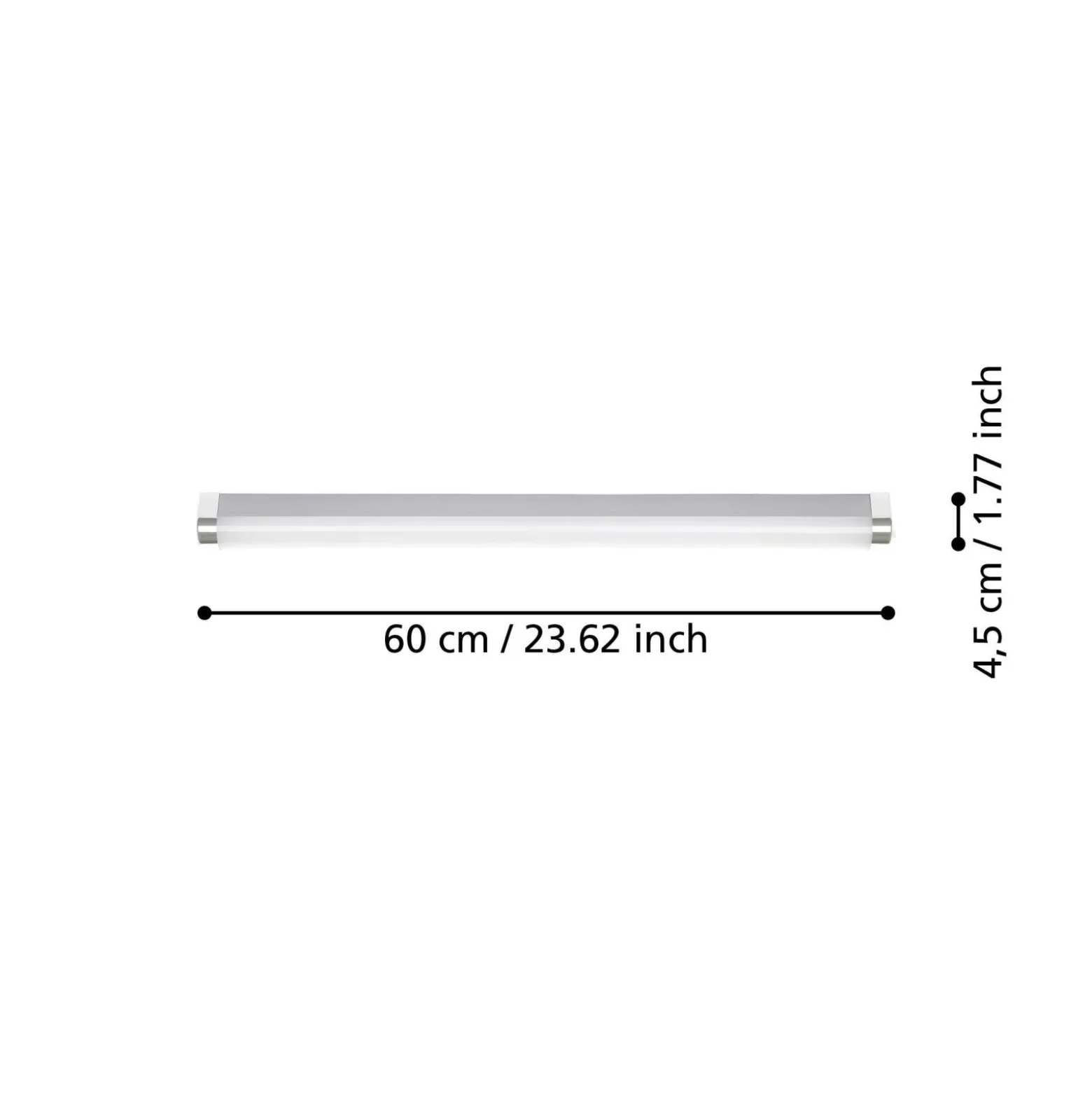 Eglo Vägglampa Tragacete 1 Plast Stål Silver 155W 1900lm - 840 Kallvit | IP44