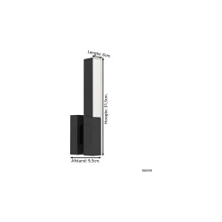 Eglo Vägglampa Ugento Stål Svart 4W 460lm - 830 Varm Vit | IP65