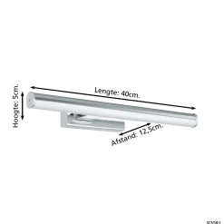 Eglo Vägglampa Vadumi Plast Krom 74W 900lm - 840 Kallvit | IP44