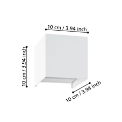 Eglo Vägglampa Valmontone Aluminium Vit 15W 400lm - 830 Varm Vit
