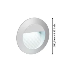 Eglo Vägglampa Zimba Aluminium Silver 2W 300lm - 840 Kallvit | IP65