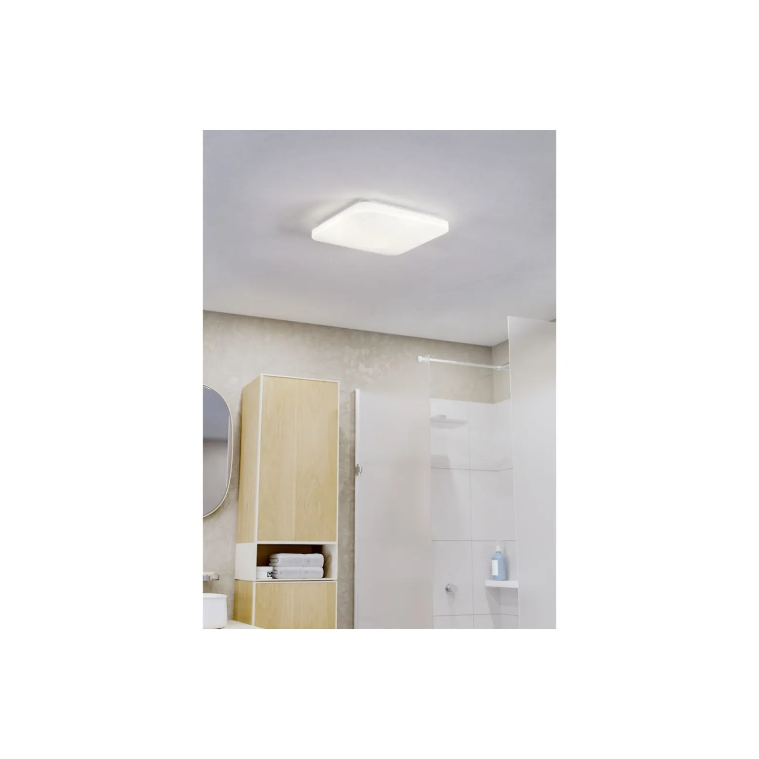 Eglo Vägg och Taklampa Frania Stål Vit 14.6W 1600lm - 830 Varm Vit | IP44