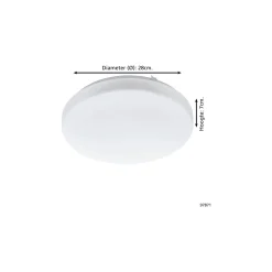 Eglo Vägg och Taklampa Frania Stål Vit 10W 1100lm - 830 Varm Vit | IP20