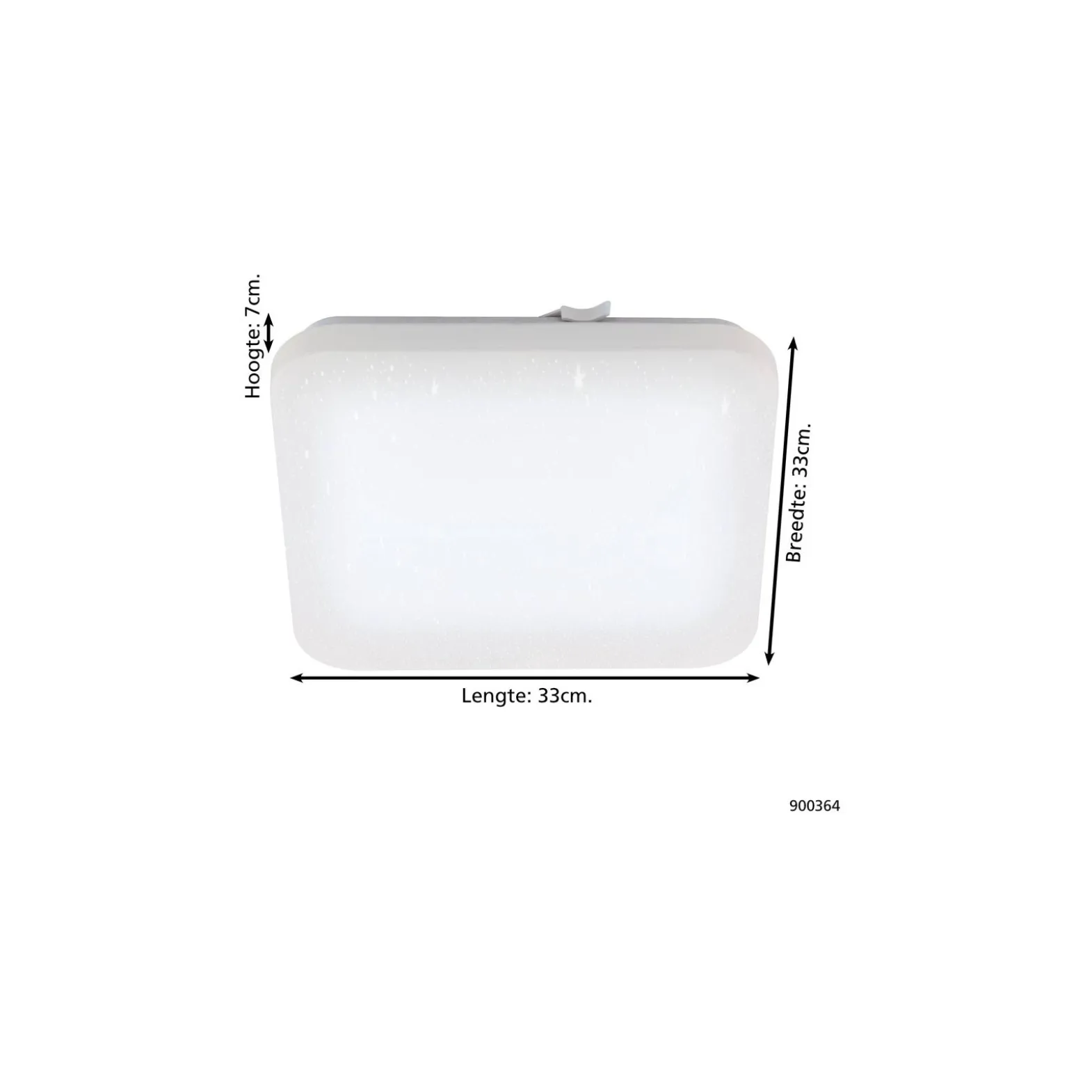 Eglo Vägg och Taklampa Frania-S Stål Vit 14.6W 1600lm - 840 Kallvit | IP44