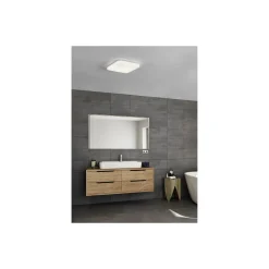 Eglo Vägg och Taklampa Frania-S Stål Vit 14.6W 1600lm - 840 Kallvit | IP44