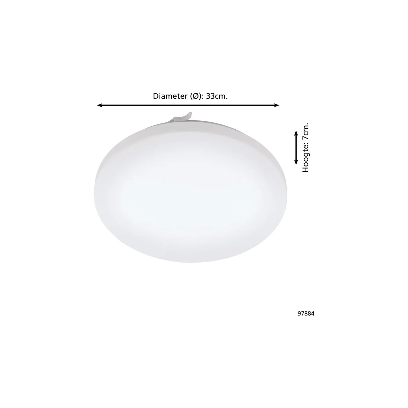Eglo Vägg och Taklampa Frania Stål Vit 14.6W 1600lm - 830 Varm Vit | IP44