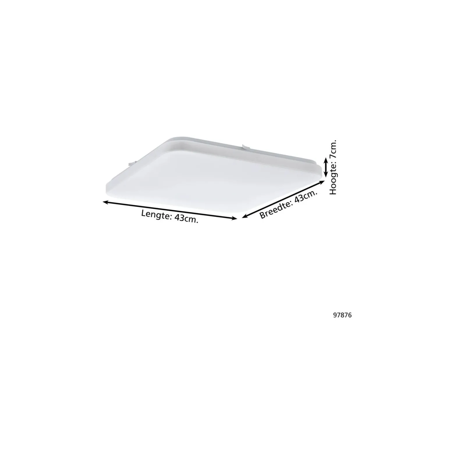 Eglo Vägg och Taklampa Frania Stål Vit 5.5W 600lm - 830 Varm Vit | IP20