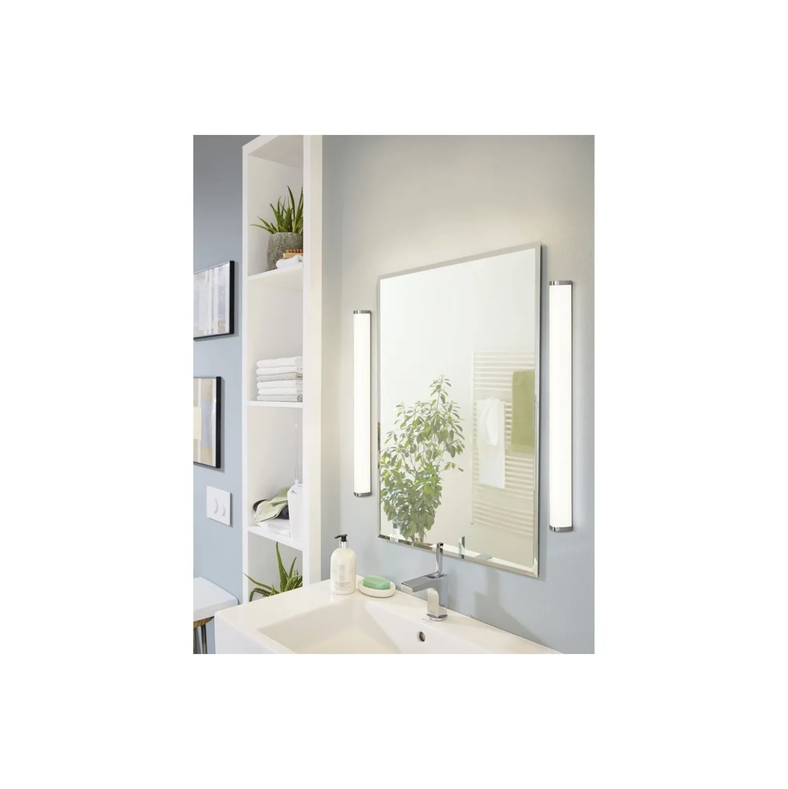 Eglo Vägg och Taklampa Gita 2 Metall Krom 8.3W 1000lm - 840 Kallvit | IP44