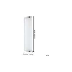 Eglo Vägg och Taklampa Gita 2 Metall Krom 8.3W 1000lm - 840 Kallvit | IP44