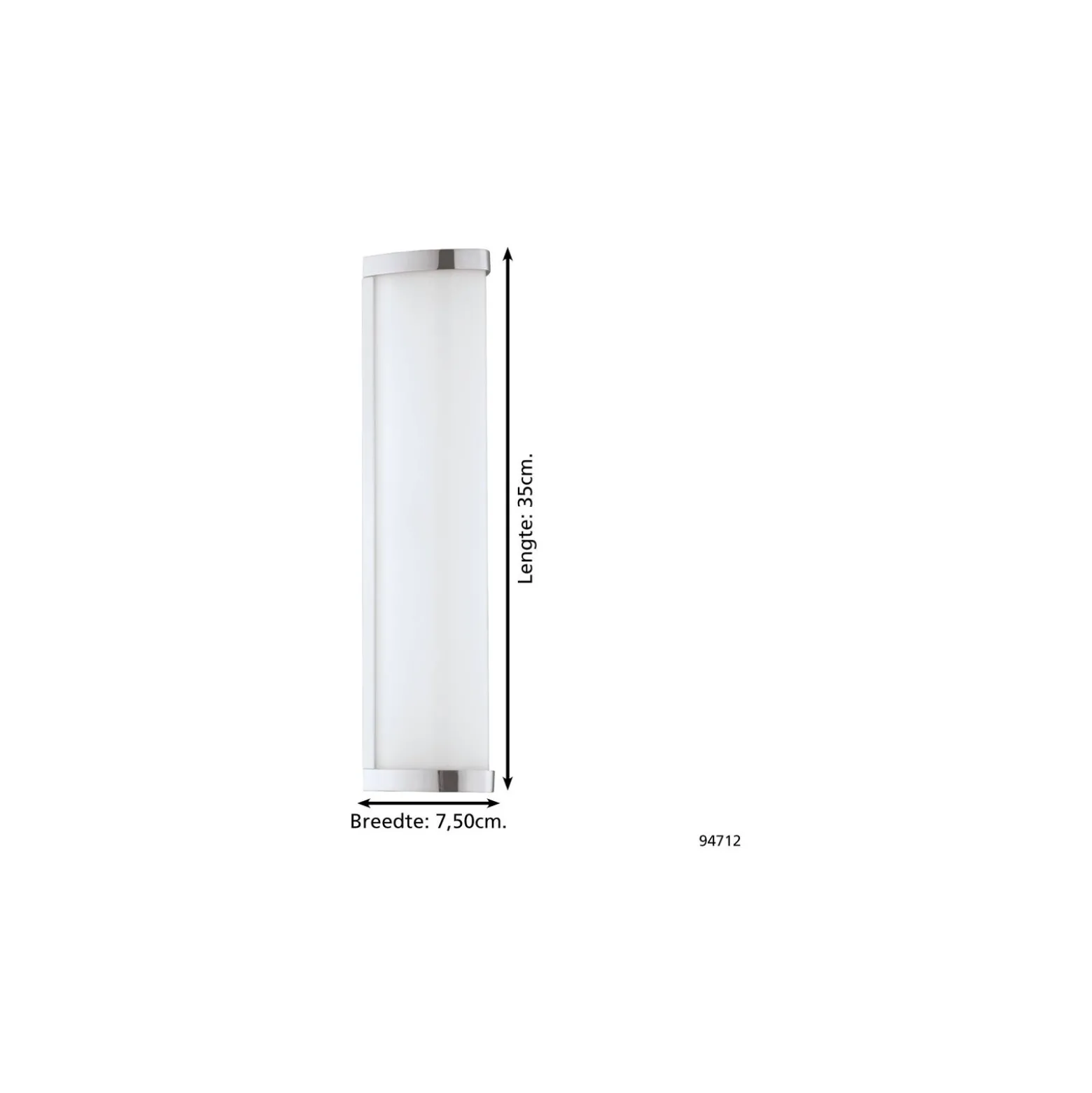 Eglo Vägg och Taklampa Gita 2 Metall Krom 8.3W 1000lm - 840 Kallvit | IP44